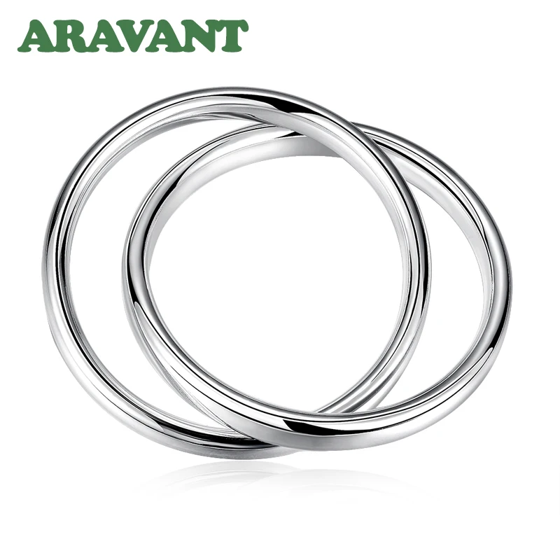 Серебро 925 пробы, двойные круглые браслеты Aravant для женщин и мужчин, модные украшения (art.: 3920c00a09ca5) - 3920c00a09ca5