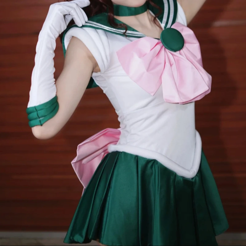 Фото В наличии Сейлор Мун Косплей Костюм Kino Makoto Sailor Jupiter Cos Многоразмерный Косплей Костюм Полный Набор Комиксов Подарок На День Рождения №5