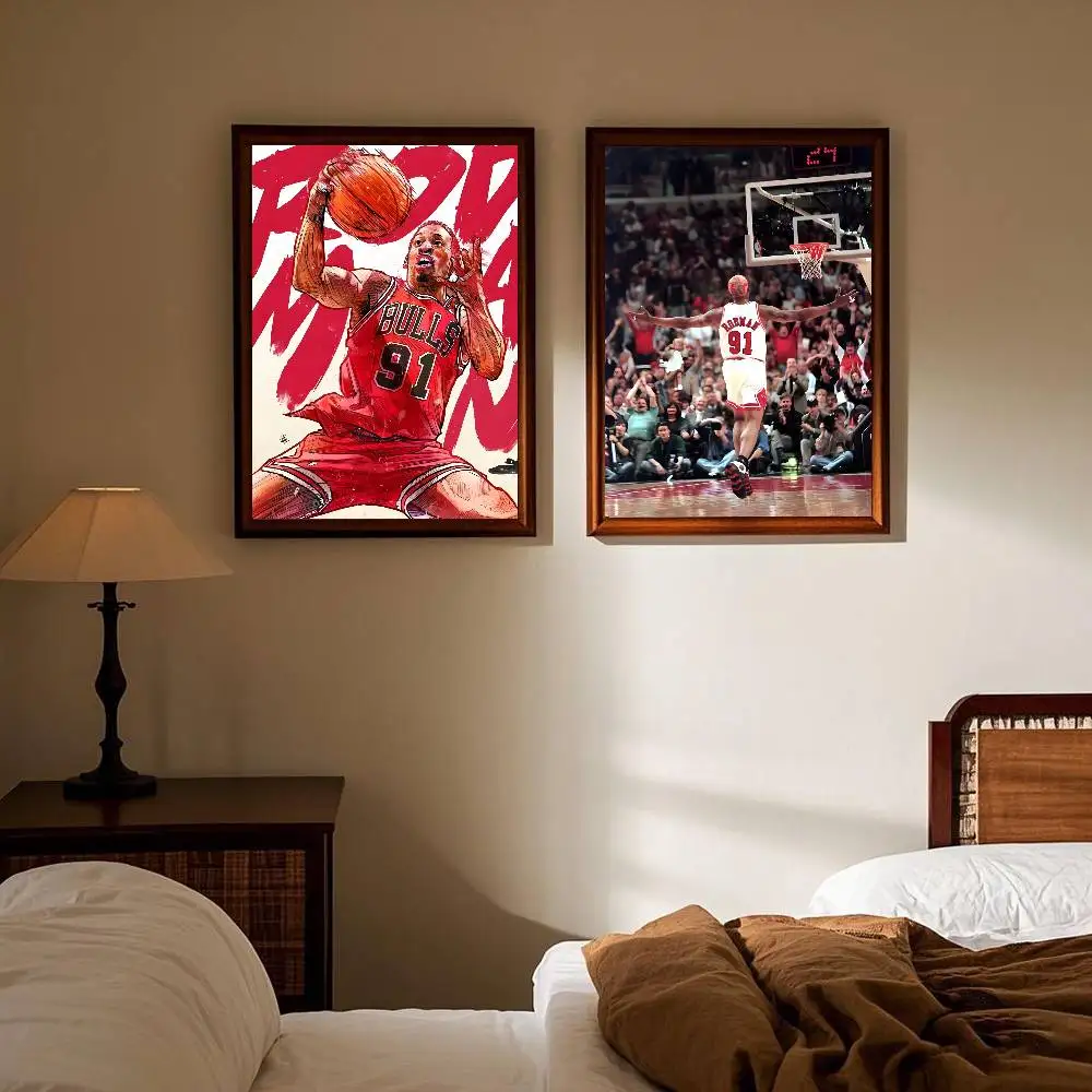 1 шт., баскетбольная звезда D-Dennis Rodman, постер HD Art, липкая стена, водонепроницаемый, для дома, гостиной, спальни, бара, эстетическое украшение (art.: 3920cfd913739) - 3920cfd913739