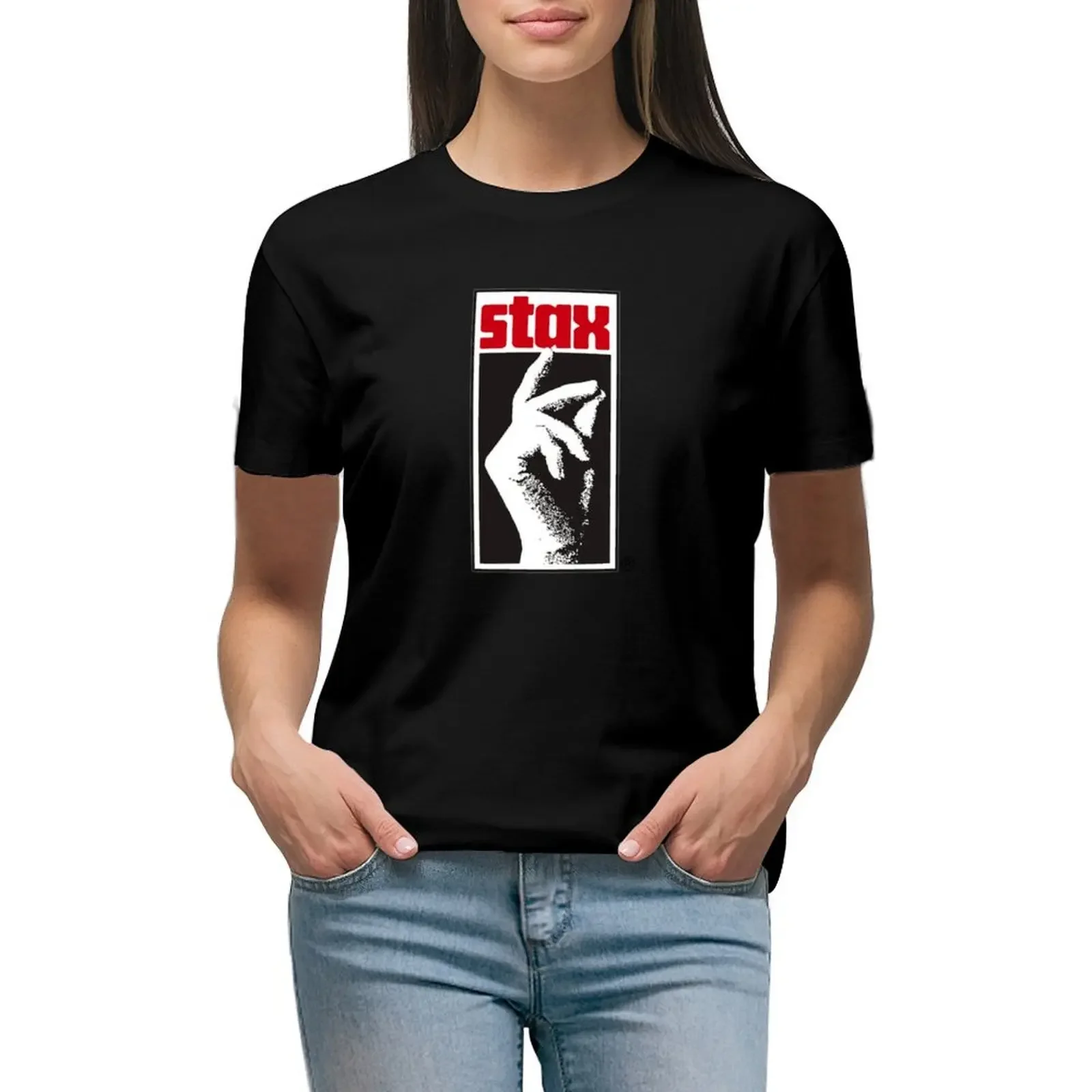 Футболка Stax Label, винтажная одежда, рубашки большого размера, футболки с рисунком, кавайная одежда, футболки больших размеров для женщин, свободный крой