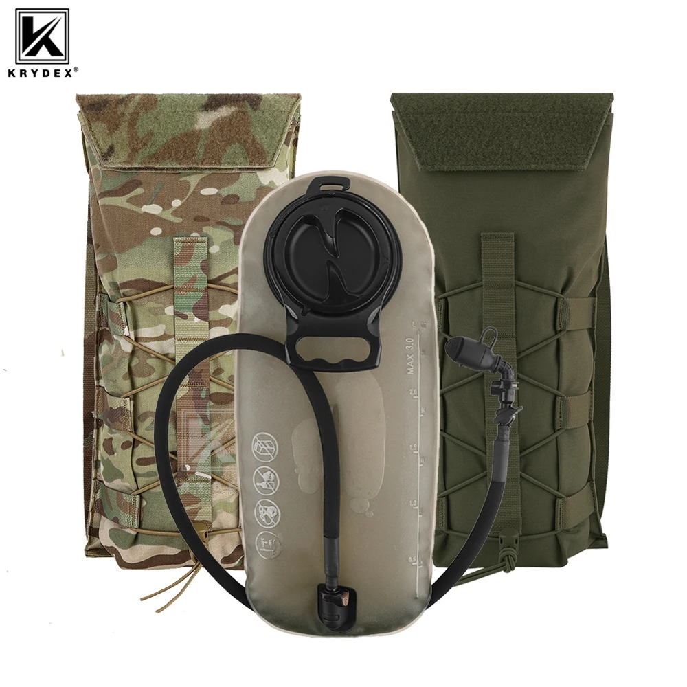 KRYDEX Тактический пакет Molle для гидратации, 100 унций, сумка для мочевого пузыря, сумка для пешего туризма, кемпинга, аксессуары для планер-переноски, жилет