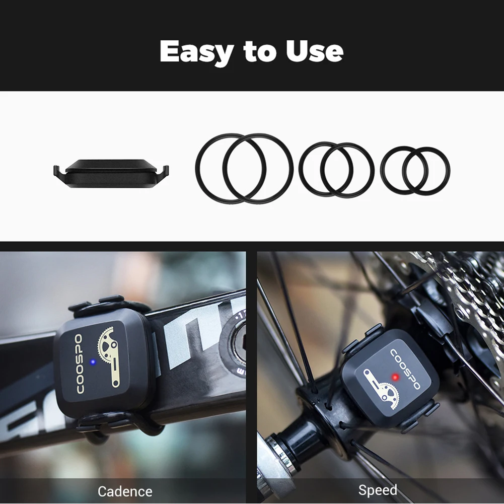 Фото Датчик скорости вращения педалей велосипеда для CooSpo ANT + Bluetooth, датчик скорости вращения педалей велосипеда для Garmin, аксессуары для велоспорта Wahoo №4