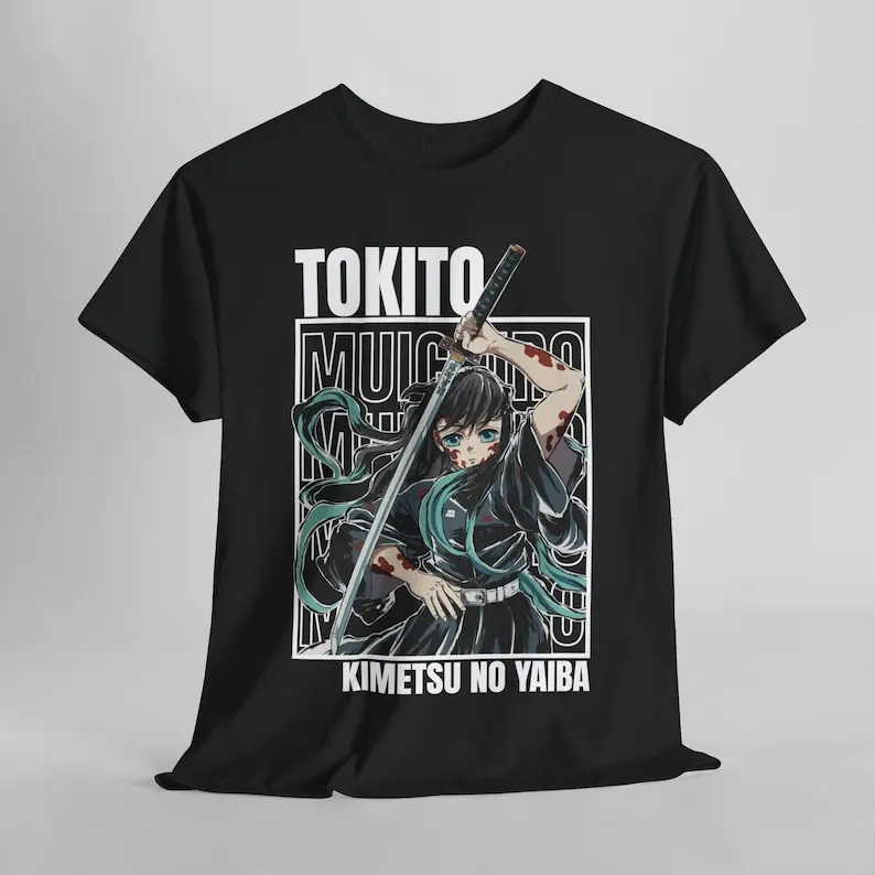Фото Футболка Muichiro Tokito Kimetsu no Yaiba Demon Slayer аниме графическая футболка уникальный дизайн идеально подходит для геймеров и фанатов Аниме! №2