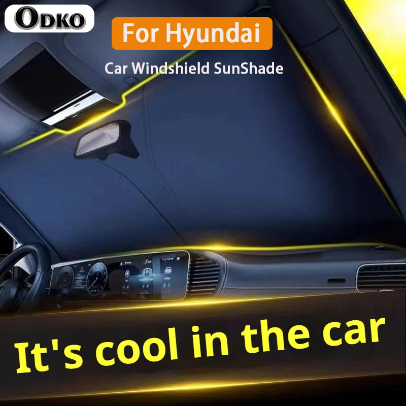 Для Hyundai Tucson Sonata Santa Fe Elantra Accent Solaris Verna Ix25 I10 I20 I30 I40 Солнцезащитный козырек на лобовое стекло автомобиля