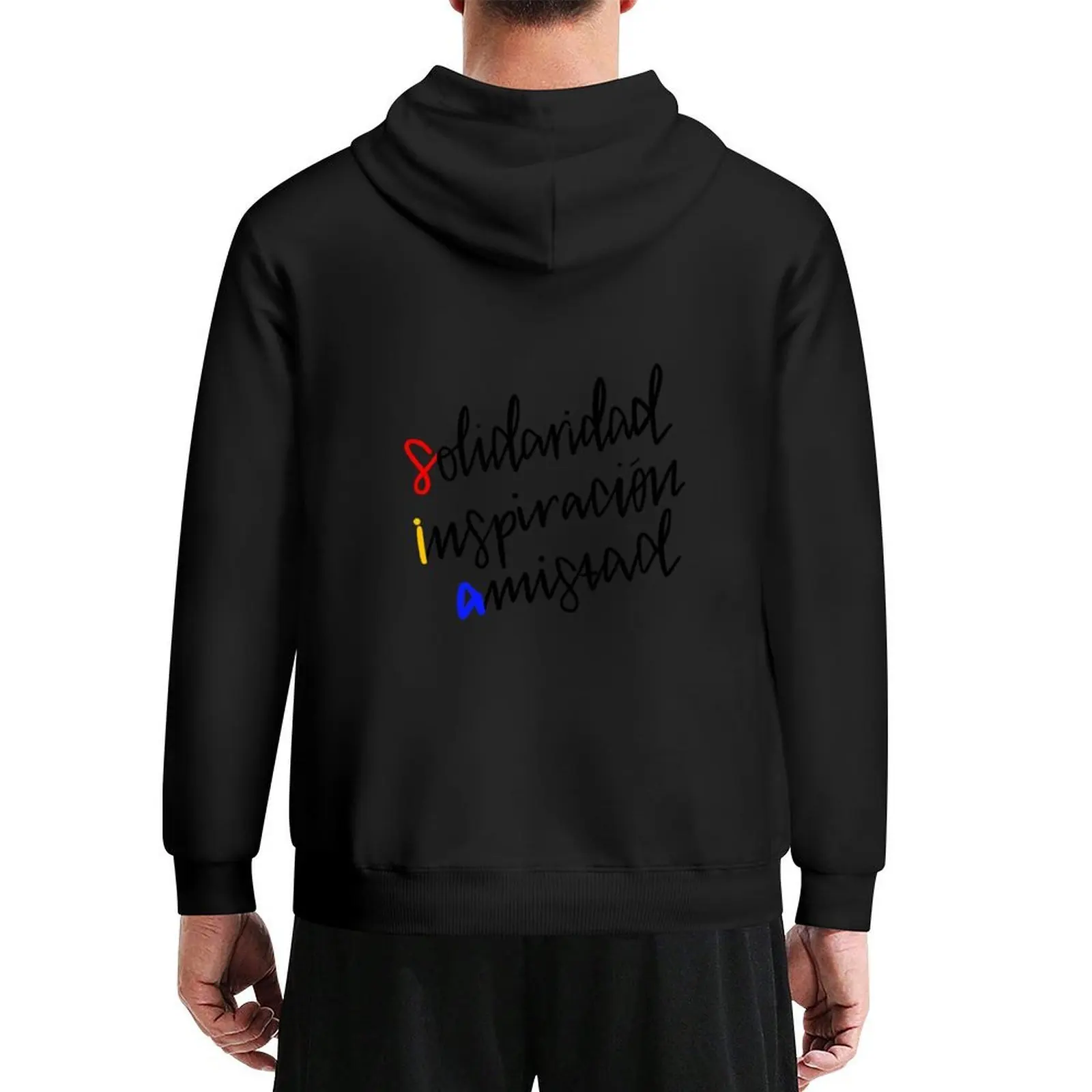 Solidaridad Inspiracion Amistad SIA рукописная толстовка с капюшоном, мужское пальто, корейская осенняя одежда, толстовки для мужчин