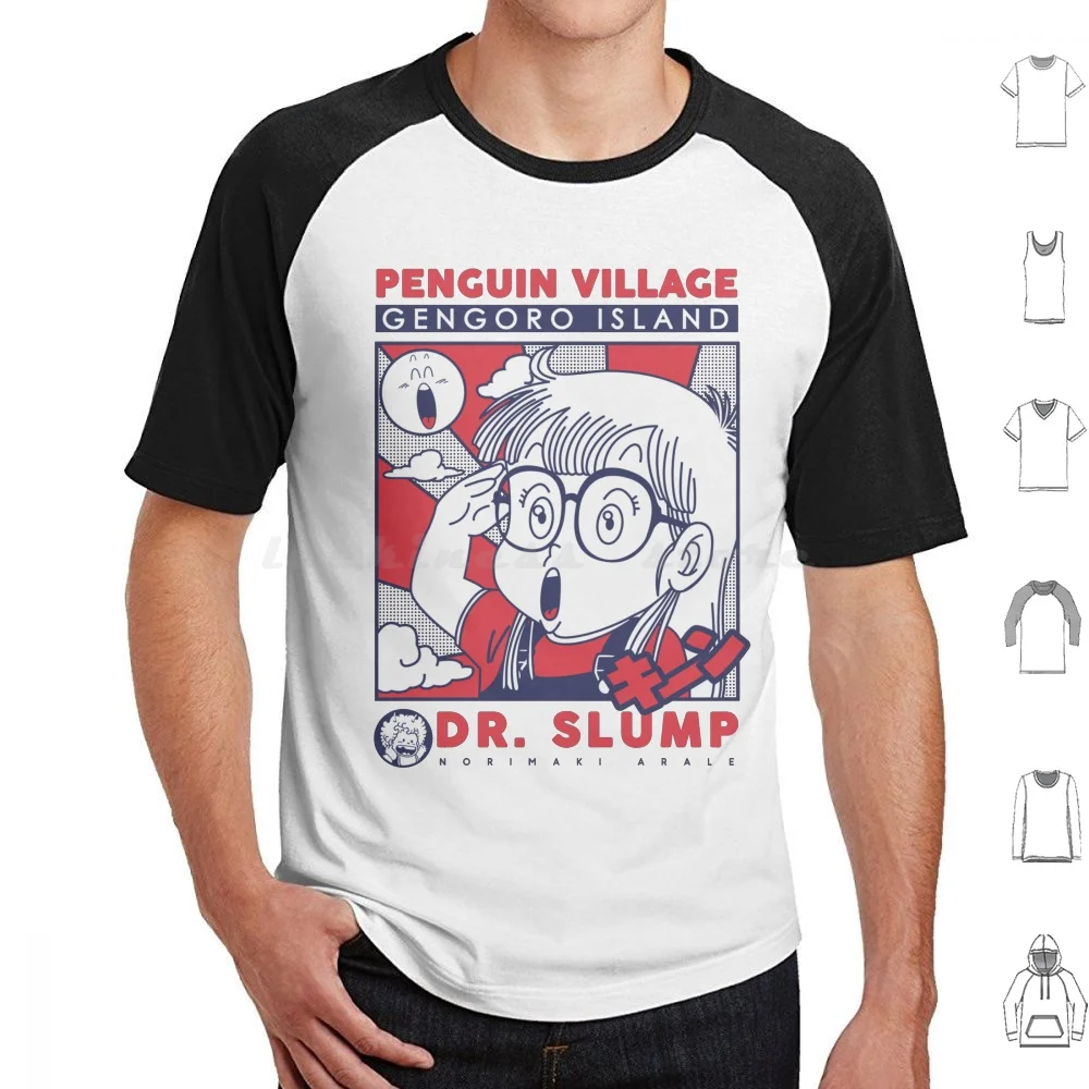 Arale Dr.slump футболка большого размера 100% хлопок аниме рукав Монстр Ангел Dr Slump Arale Chan Arale Norimaki Senbei Norimaki