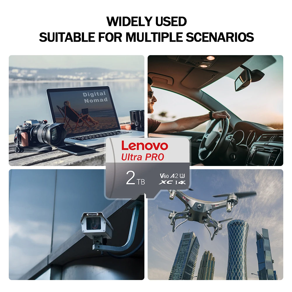 Фото Lenovo Mini SD-карта 256 ГБ 128 ГБ 2 ТБ Карта памяти Class10 TF-карта 512 ГБ TF-карта Minisd Flash Usb Pendrive Бесплатный адаптер №5