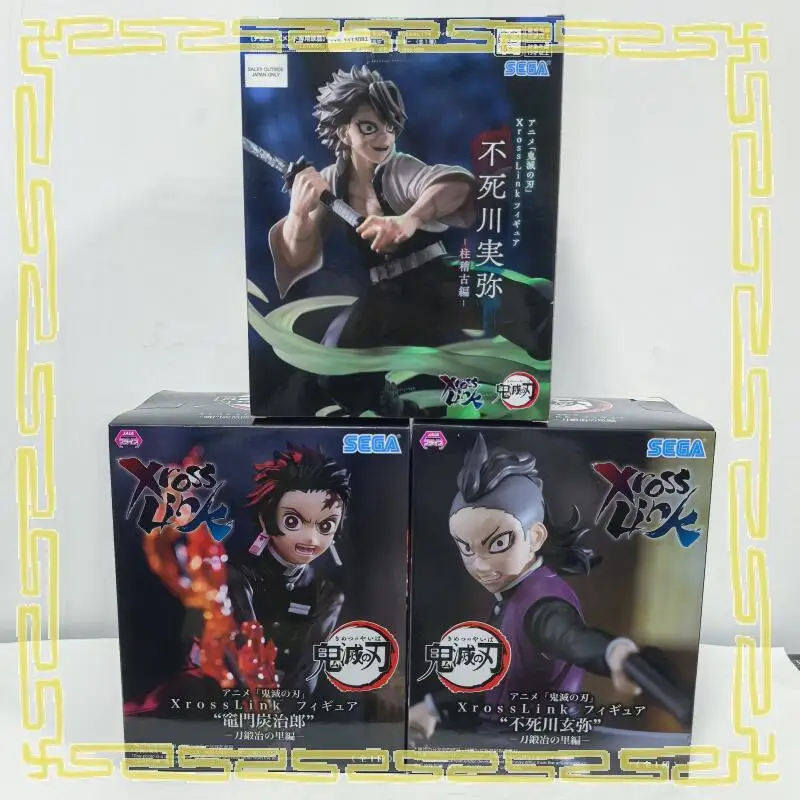 В наличии Genuine SEGA XrossLink Demon Slayer Kimetsu no Yaiba Kamado Tanjirou Shinazugawa Sanemi ПВХ аниме фигурка модель