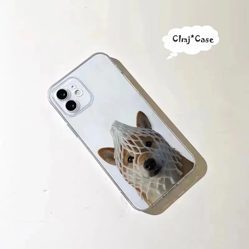 Фото Чехол для телефона Clmj Funny Dog для Samsung Galaxy A32 A54 A53 A52 A13 A14 A23 A72 S23 Plus S22 Ultra S21 FE Силиконовый защитный чехол №3