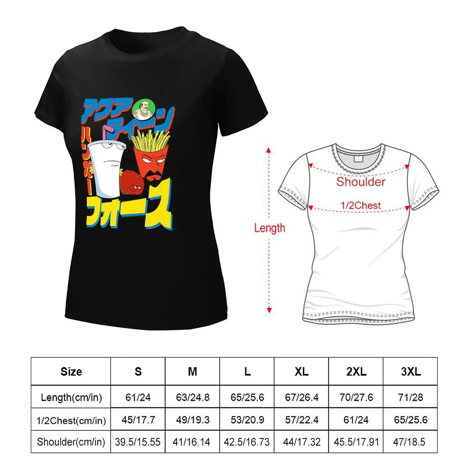 Летняя футболка aqua teen с принтом голодных силы (4), большие размеры, корейские модные топы для женщин (art.: 3920c7f442609) - 3920c7f442609