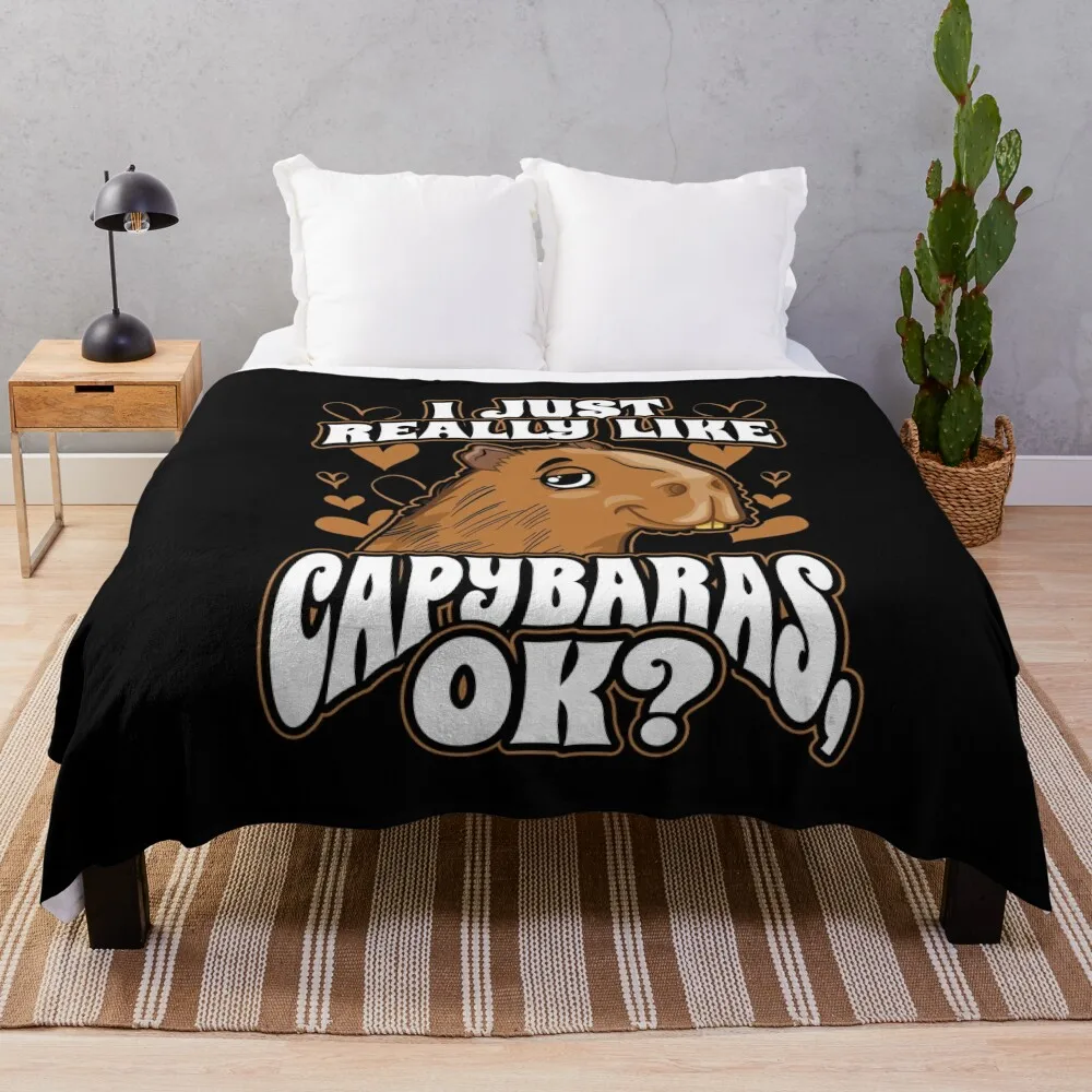 I Just Really Like Capybaras OK Плед Одеяло для одного дивана Очень большие дизайнерские одеяла