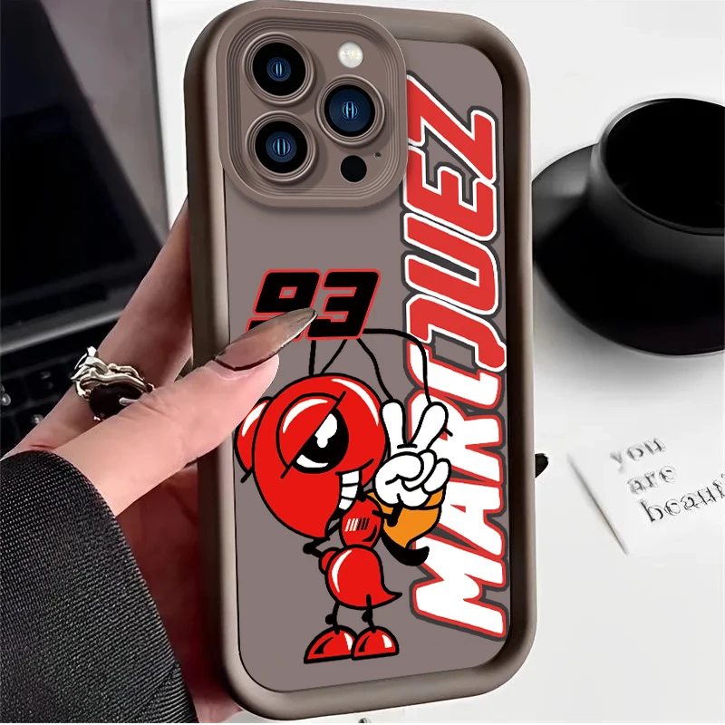 Простый чехол M-Marquezs 93, для iPhone 16, 15, 14, 13, 12, 11 Pro Max XS X XR 8 7 6S 6 Plus SE 2020, мягкая силиконовая противоударная задняя крышка (art.: 3920cd2021e69) - 3920cd2021e69