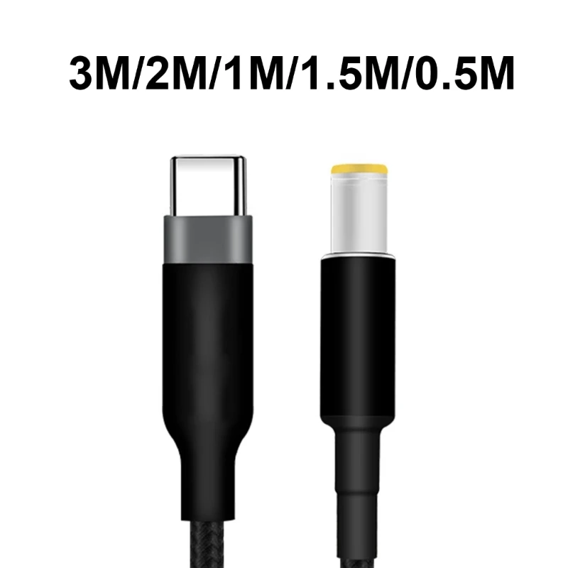 Соединительный кабель USB C — DC7,9x5,5 мм, шнур питания 100 Вт, высококачественный плетеный провод для адаптера для зарядки