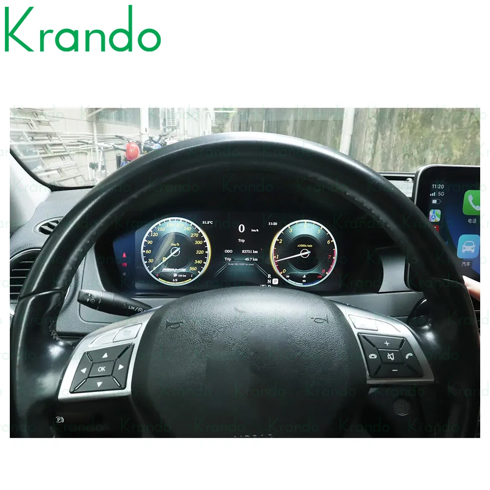 Автомобильный цифровой кластер Krando для BENZ C Class W204 C180 C200 C220 2007-2014 Инструмент для кабины Смарт-панель ЖК-спидометр