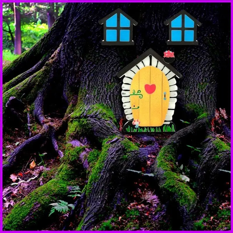 Фото Fairy Door Силиконовая плесень Гнома Дом DIY Epoxy Resin Plomt Patio Watio №3