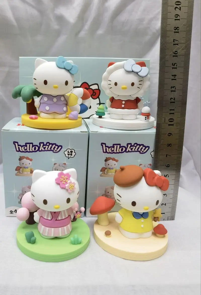 Фото Мультяшный трио «Hello Kitty», слепая коробка, четыре сезона, аромат «Hello Cat», украшение для дома, настольного автомобиля, детский подарок №3