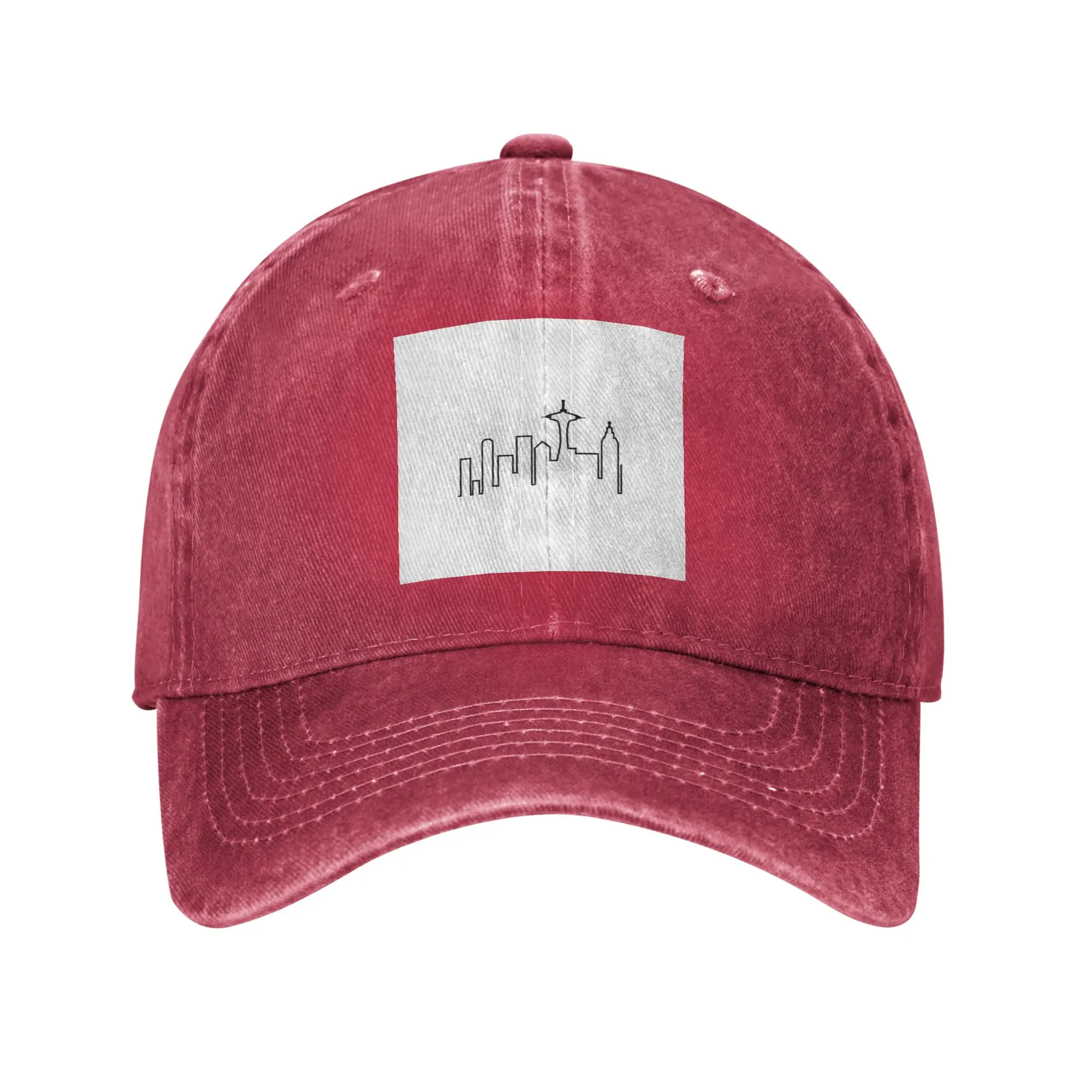 Кепка Frasier - Seattle Silhouette из выстиранного денима, повседневные бейсбольные кепки, регулируемая шляпа, летние бейсбольные кепки унисекс