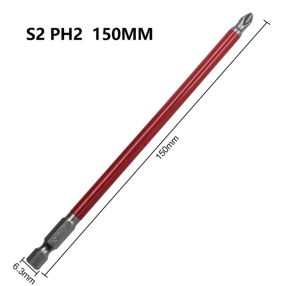 15 шт. набор нескользящих магнитных насадок для отвертки PH2 25-150 мм 14 дюйма, шестигранный хвостовик, длинные биты для Отвертки PhillipsCross Batch Head (art.: 3920bdd2d5f7a) - 3920bdd2d5f7a