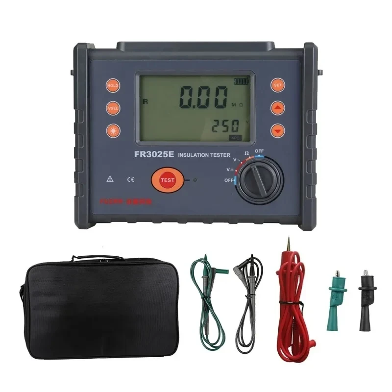 FR3025 FR3025E Мегомметр 200 ГОм Высоковольтный тестер сопротивления изоляции 2500 В/5000 В постоянного тока переменного тока Обслуживание для телекоммуникаций
