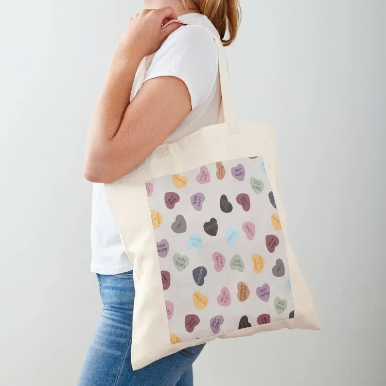Eras Candy Hearts Home Decor Merch Fandom Small Support HECKINFAROUT Tote Bag персонализированная сумка-тоут экологические сумки