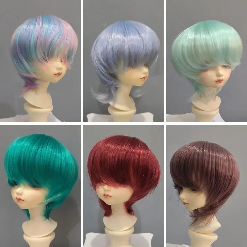 1/3 1/4 1/6 1/8 bjd sd Мужской и Женский, высокотемпературный Шелковый набор искусственных волос без рисунка, парик для куклы, аксессуары для кукол