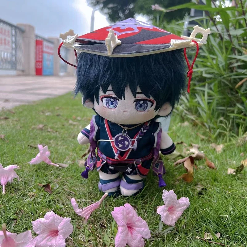 20 см игра Genshin ударные плюшевые игрушки Kunikuzushi Scaramouche Wanderer Fatui Plushie куклы аниме декор комнаты детская игрушка подарок