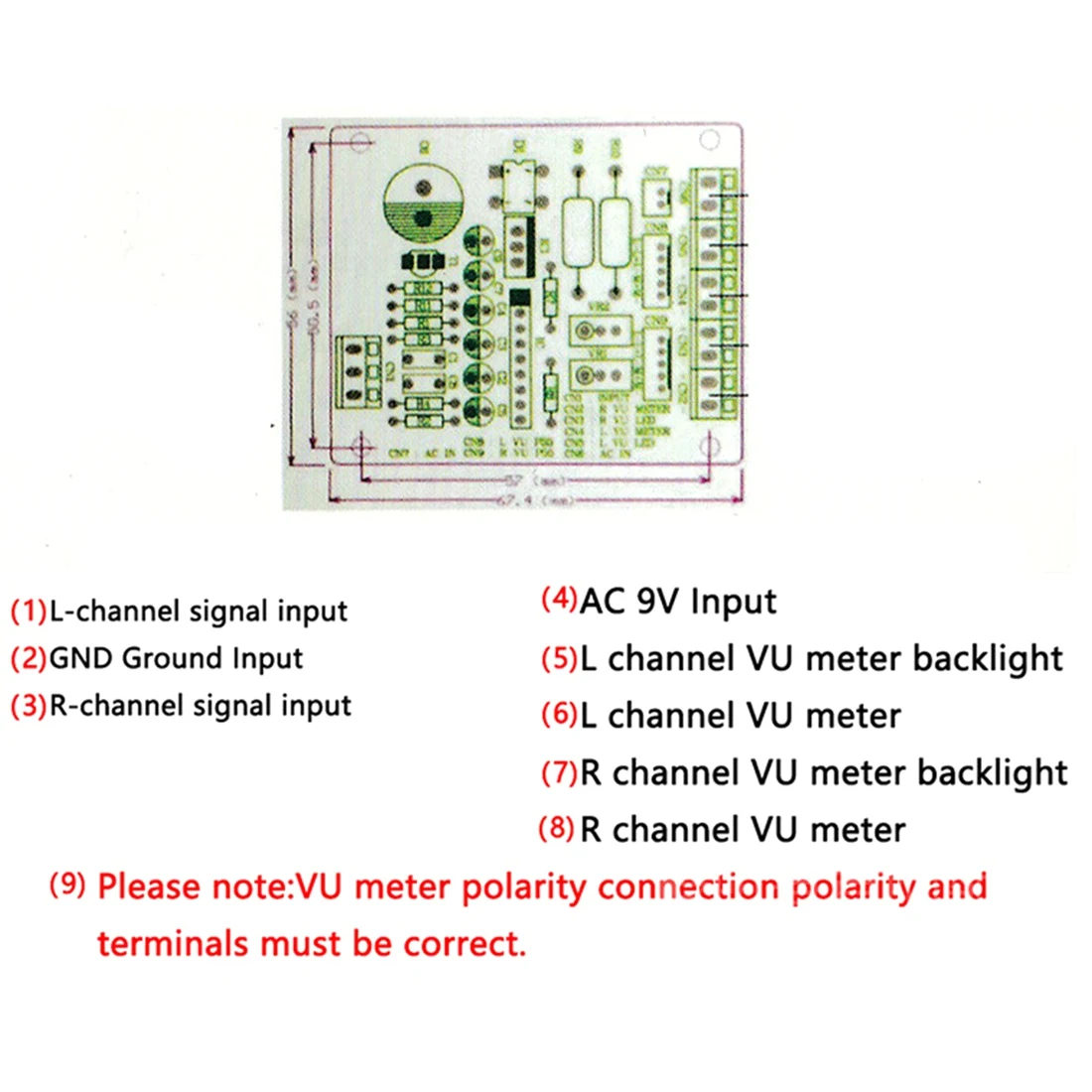 Фото DC 9-12V VU Level измеритель звуковых сигналов Driver Board DB Level измерительный усилитель IC BA6138 двусторонняя печатная плата №4
