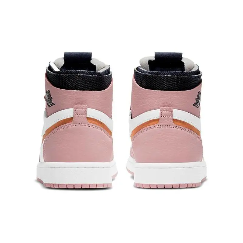 Фото Женские кроссовки Nike Jordan 1 с высоким увеличением Air Cmft розовые глянцевые туфли с кактусами №3