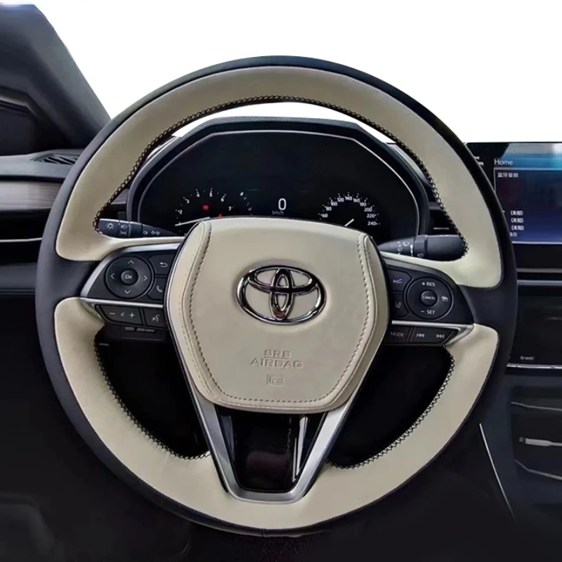 Кожаный замшевый чехол на руль для TOYOTA Camry Levin Corolla RAV4 Highlander