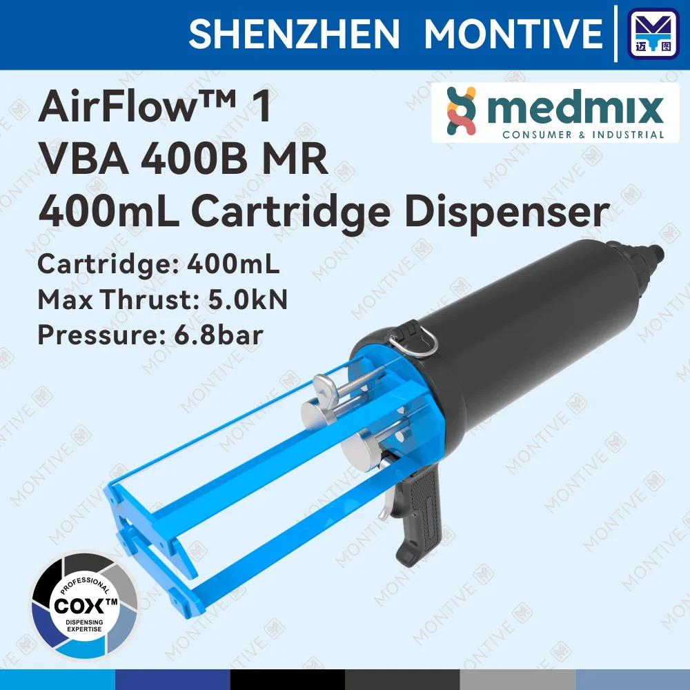 Sulzer COX VBA 400A MR 2-компонентный пневматический дозатор 400 мл 1/2/4/10:1, клеевой пистолет (пожалуйста, сообщите необходимое соотношение) Строительные инструменты