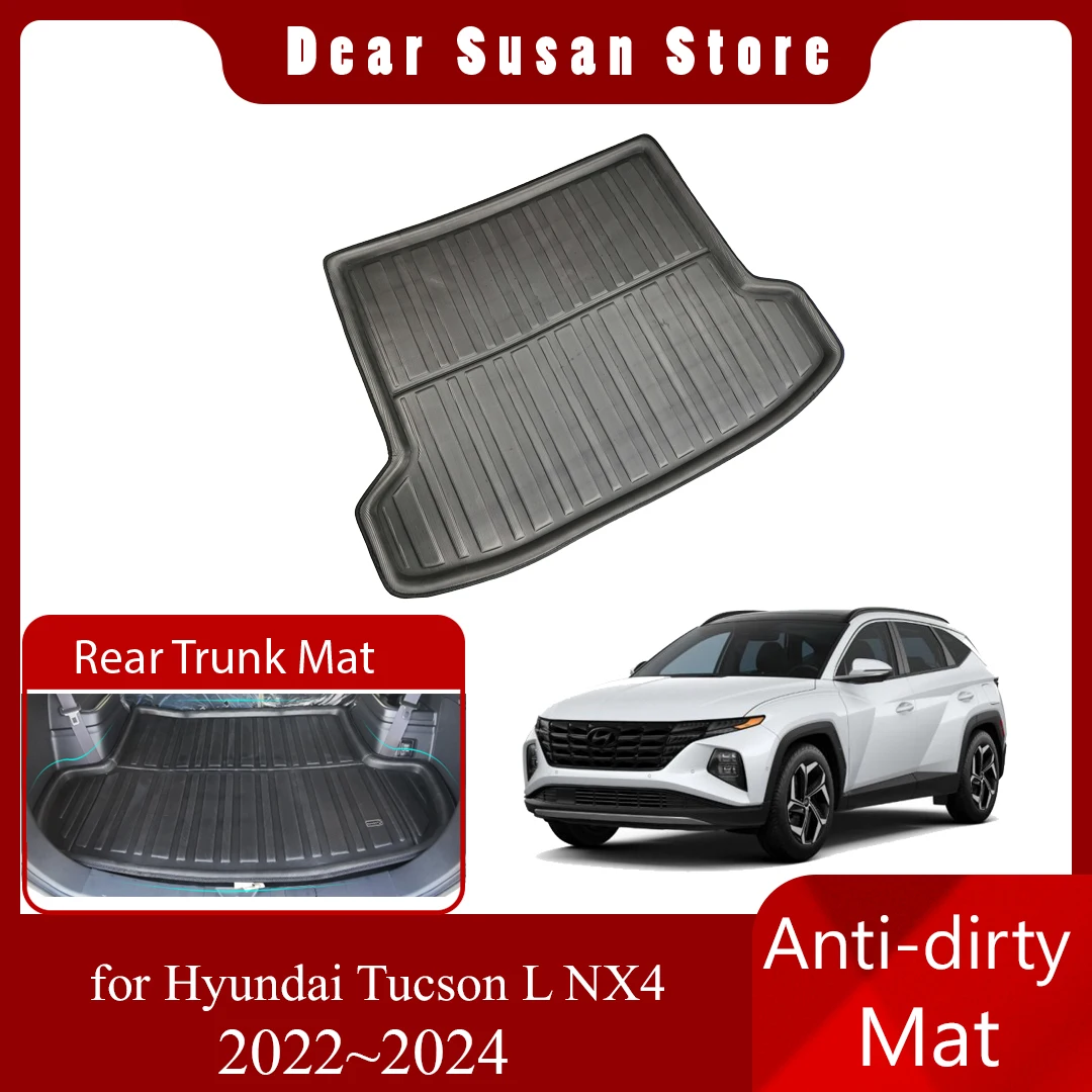 Специальный коврик для заднего багажника для Hyundai Tucson L NX4 LWB 2022 2023 2024, водонепроницаемый напольный коврик, Накладка для ботинка, аксессуары для карга