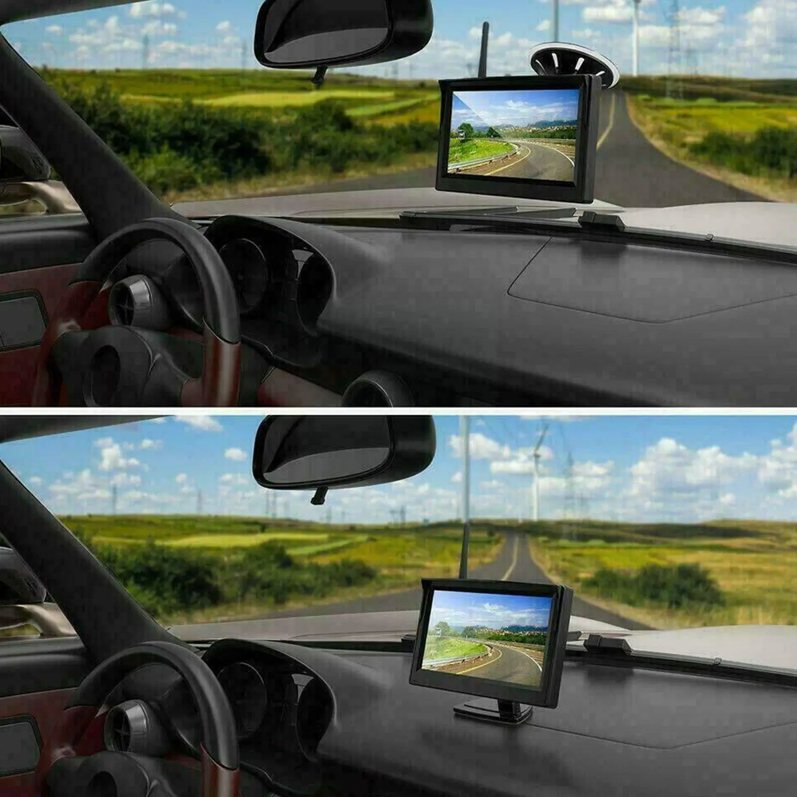 Фото Автомобильный монитор 4,3 дюйма TFT LCD HD цифровой дисплей монитор для заднего вида монитор для парковки заднего вида автомобильная светодиодная камера для парковки видео O7T8 №4