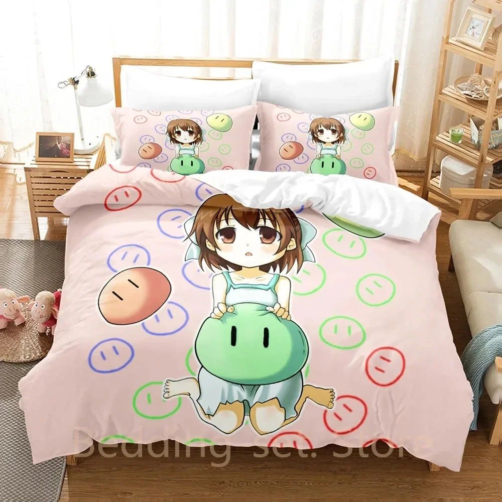 2024 Комплект постельного белья Dango Clannad Single Twin Full Queen King Size Комплект постельного белья для взрослых и детей Комплекты пододеяльников для спальни Аниме Комплект простыней