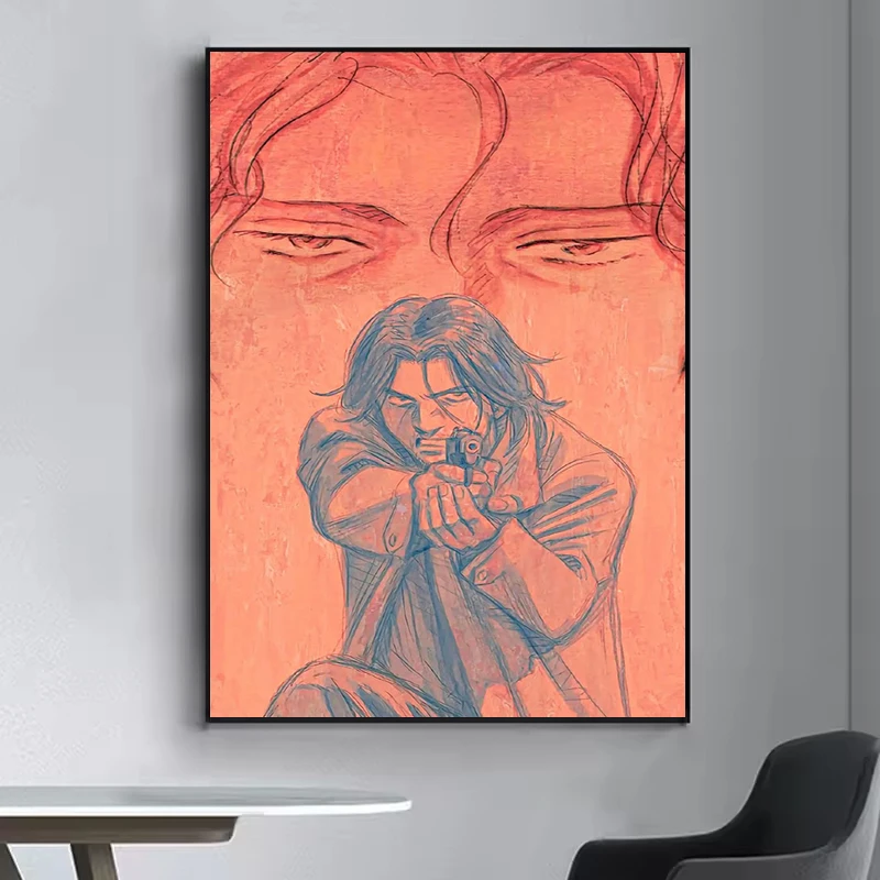 Фото N-Naoki Urasawa S Monster аниме классический винтажный постер декоративные настенные простыни для домашнего декора предметы украшения спальни искусство комнаты №5