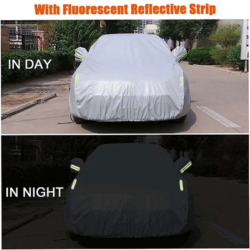 Фото Полный автомобильный чехол для BMW i3 eDrive 35 л, водонепроницаемый летний солнцезащитный козырек, защита от УФ-лучей, зимний чехол для защиты от дождя и снега №4