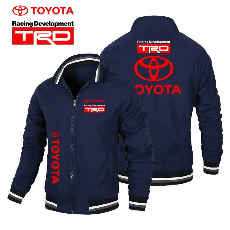 Мужская ветрозащитная куртка с логотипом Toyota, однотонная повседневная модная уличная мужская мотоциклетная куртка на молнии с принтом (art.: 3920d01fb16e6) - 3920d01fb16e6