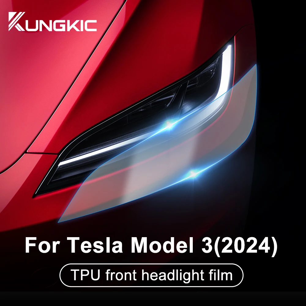 Защитная пленка для передней фары Tesla Model 3 Highland 2024 ppf, передняя фара, задняя фара, фотопленка для центральной консоли, автомобильные аксессуары