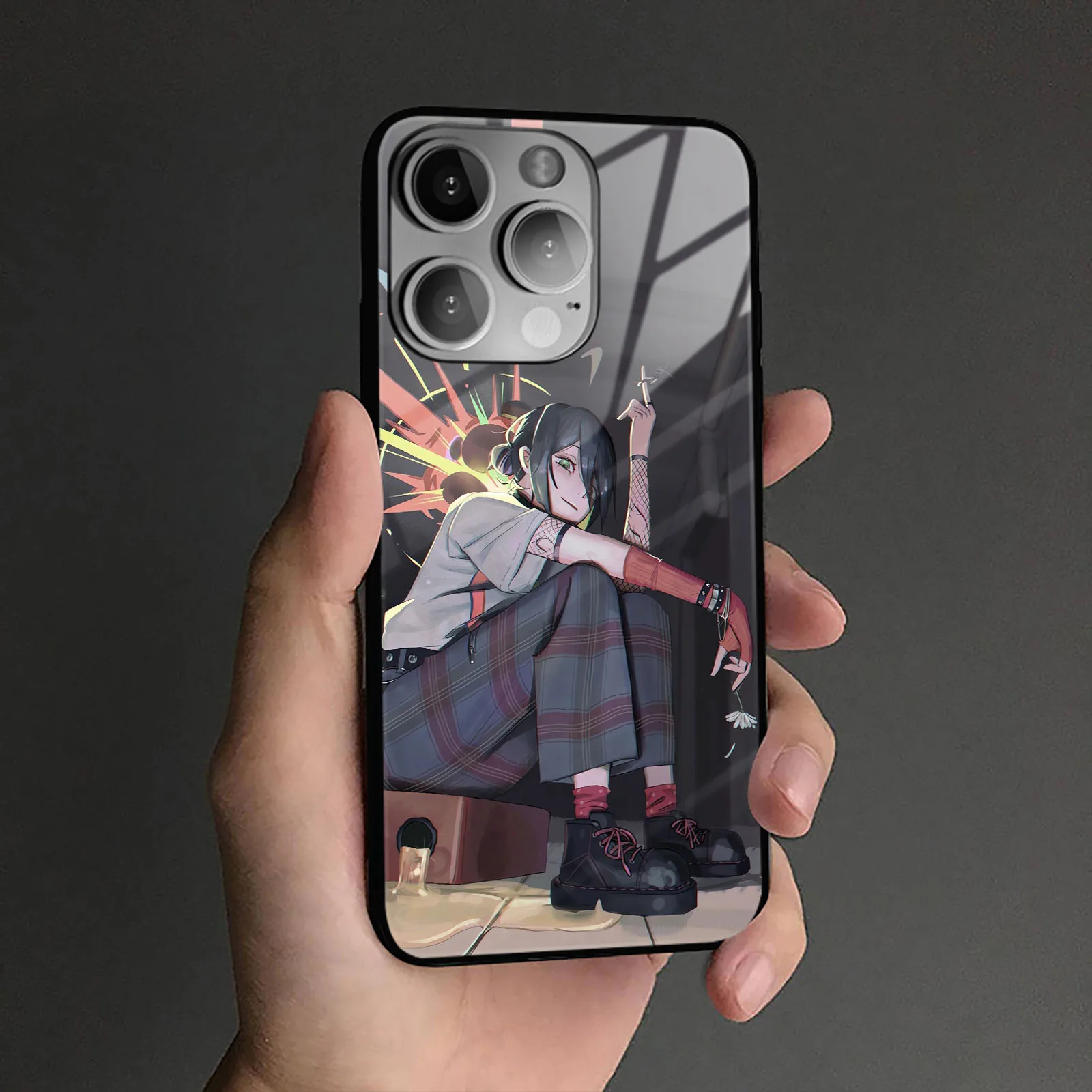 Фото Закаленное защитное стекло Reze из ТПУ с аниме-Героями для iPhone Se3 Xr Xs 7 8 15 Plus 12 13 Mini 11 14 15 Pro Max №5