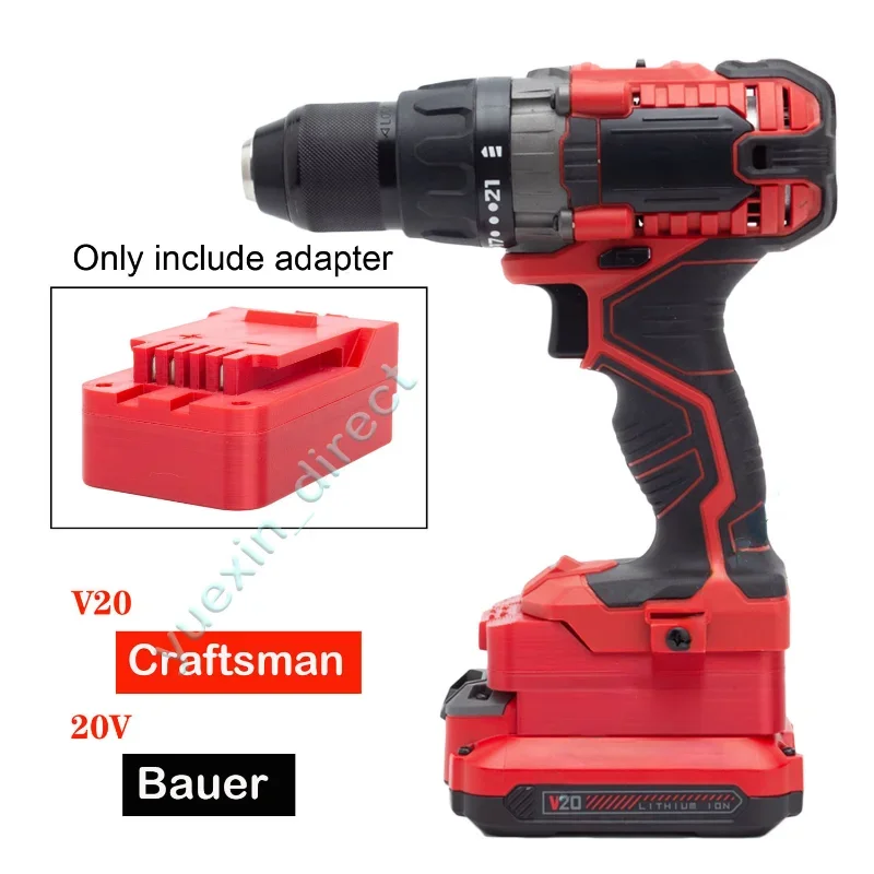 Переходник для аккумулятора для Craftsman V20, литиевая батарея для электрической дрели Bauer 20 в, соединитель для беспроводных инструментов