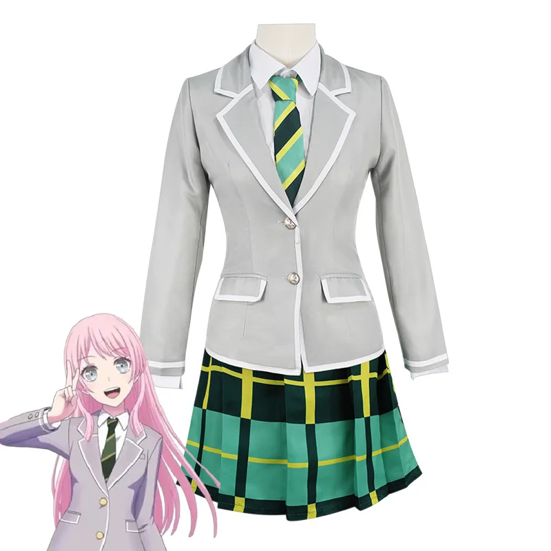 Аниме челка мечта! Anon Chihaya Takamatsu Tomori Косплей Костюм MyGO! Женская школьная форма Wig JK, сексуальный костюм