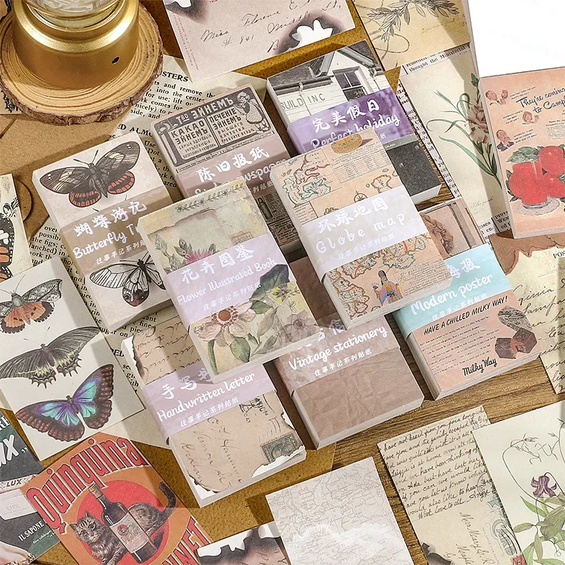 Journamm 60 Шт. Винтажная Мини-книга DIY Декор Скрапбукинг Креативные Канцелярские Принадлежности Коллаж Фотоальбом Крафт-бум...