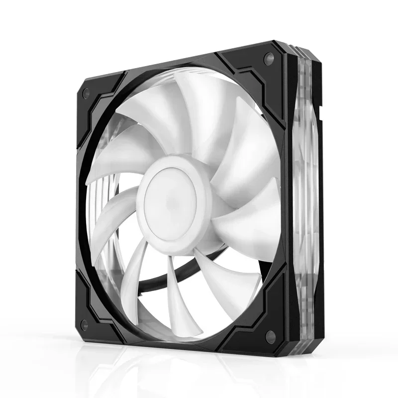 Фото JONSBO LF120 12 см вентилятор для корпуса ПК светящийся PIN PWM/5 В 3-контактный ARGB контроль температуры 120 мм охлаждающий RGB сливный вентилятор №5