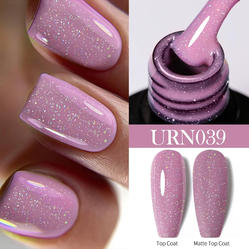 Фото Гель-лак для ногтей UR SUGAR Gold Aurora 7,5 мл Блестящий цветной гель для дизайна ногтей Полупостоянный лак для маникюра отмачиваемый УФ-гель светодиодный №3