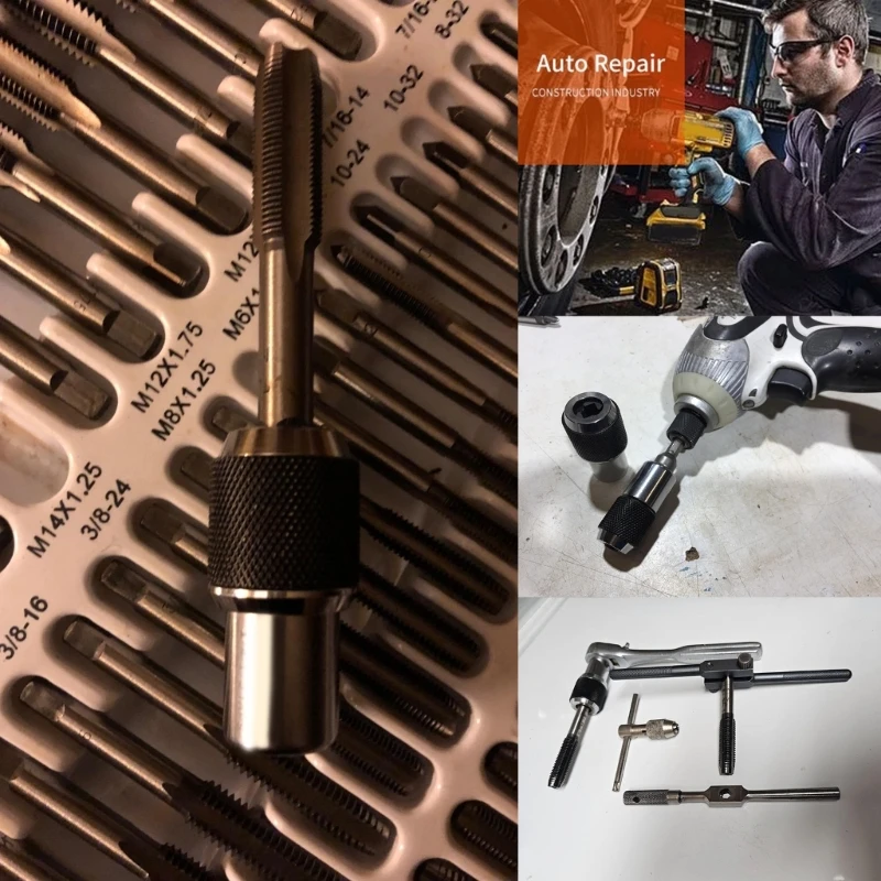 3PEECE TAP HOLDER SET SET для #6-1/2 TAP TAP TOPISE Работа в ограниченном пространстве