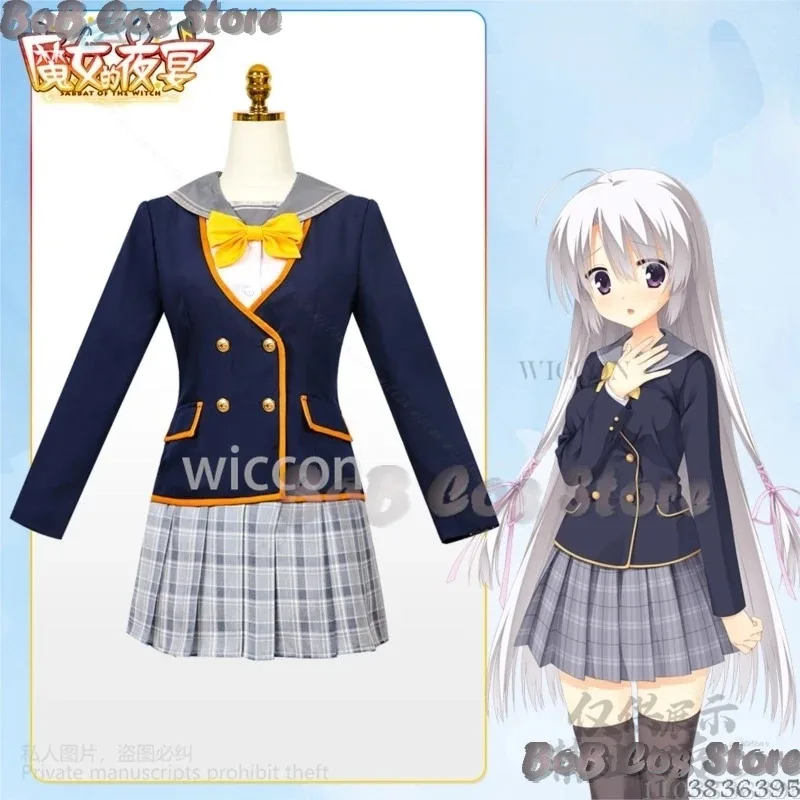 Фото A888Galgame SABBAT OF THE WITCH Косплей Ayachi Nene Костюм Kawaii Японская школьная форма Платье Jirai Kei Парик Карнавал CuB666@! №3