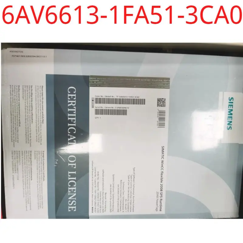 6AV6613-1FA51-3CA 0 Новый WinCC flexible 2008 Runtime 2048 powertag программное обеспечение runtime, одиночная Лицензия SW и документация на