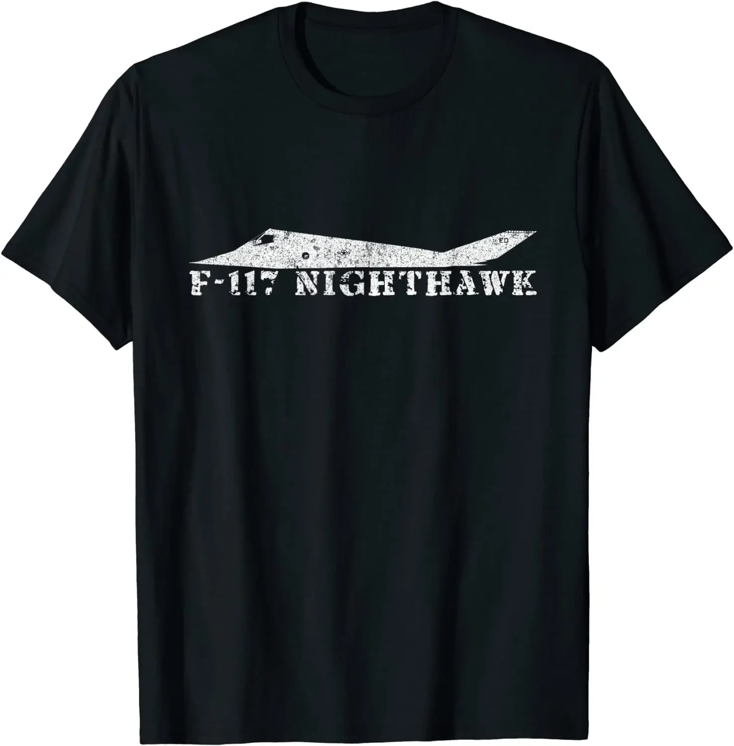 F-117 Nighthawk Stealth Fighter Jet Plane Мужская футболка с коротким рукавом Повседневная летняя рубашка из 100% хлопка с круглым вырезом
