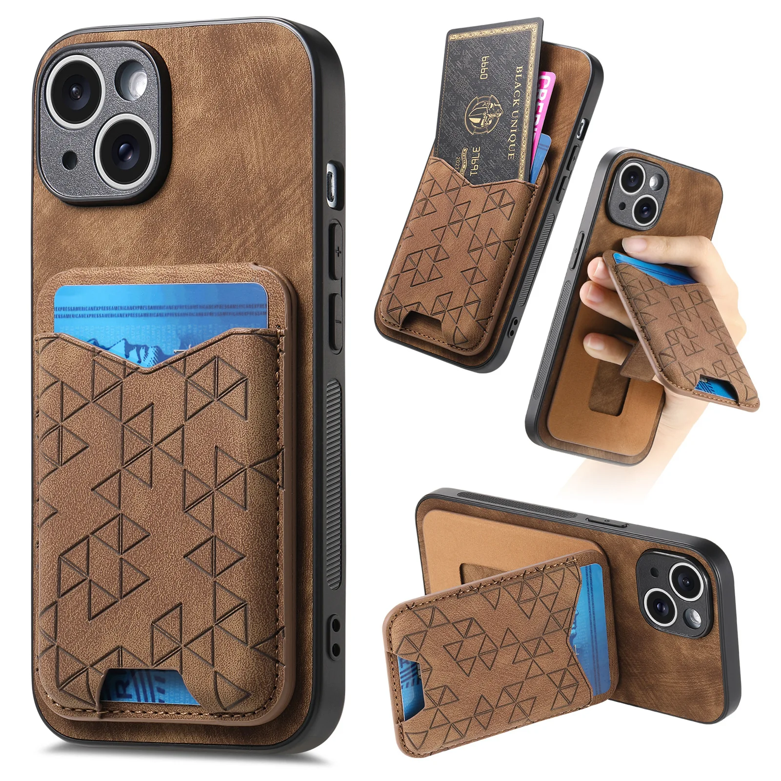 Card Bag Case For OPPO Realme C67 C55 C53 C35 C33 C30S C21Y C21 C20A C20 C15 C11 Retro Leather Kickstand Anti Drop Phone Cover