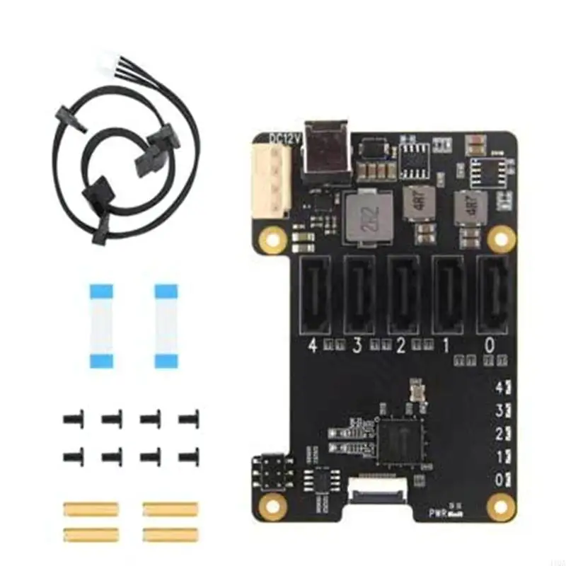 Фото 41QA x1009 PCIE до 5 PORT HDDS POARD для RPI 5 5B, высокая мощность №2