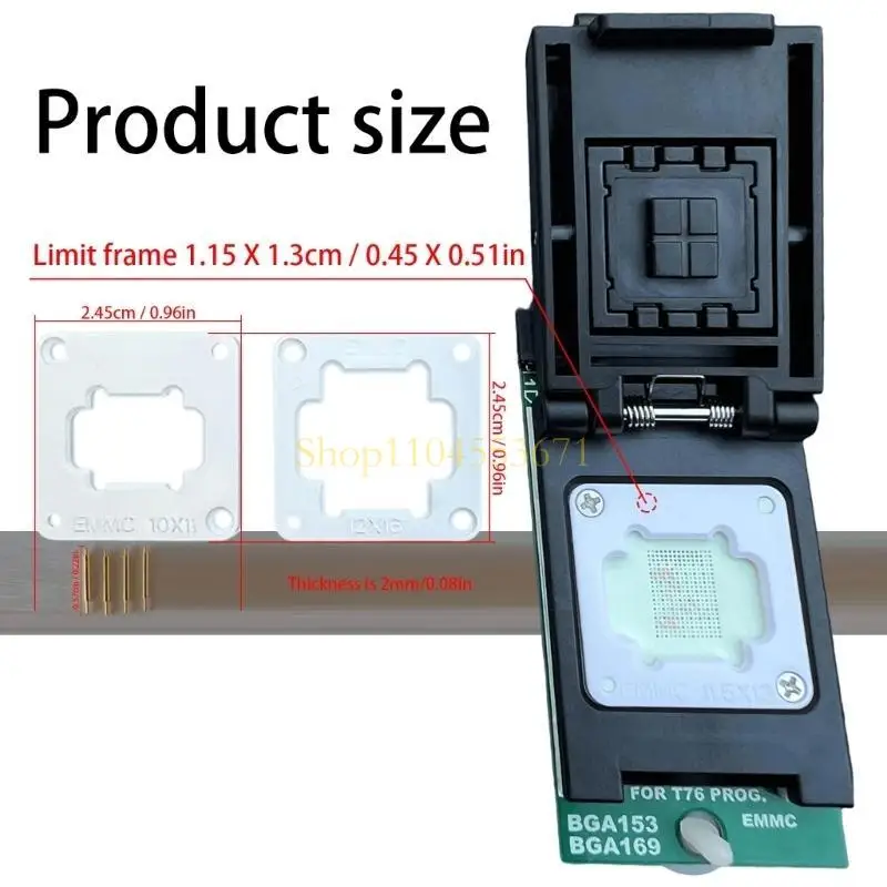 Бестселлер BGA153 BGA169 Адаптер IC Socket для T76 Test Test Dorder Holder Application (art.: 3920cf17f3e6a) - 3920cf17f3e6a